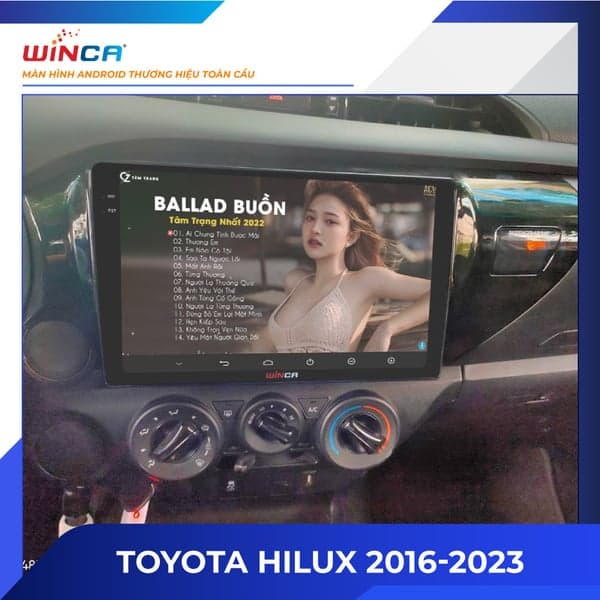 Màn hình Android Toyota Hilux 2016-2023